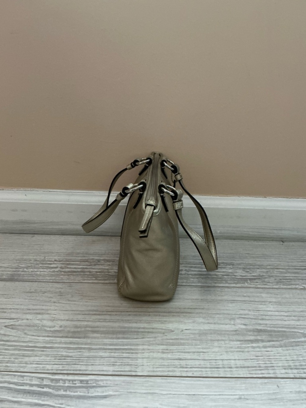 Coach Metallic Gold Tote - Picture 3 of 8